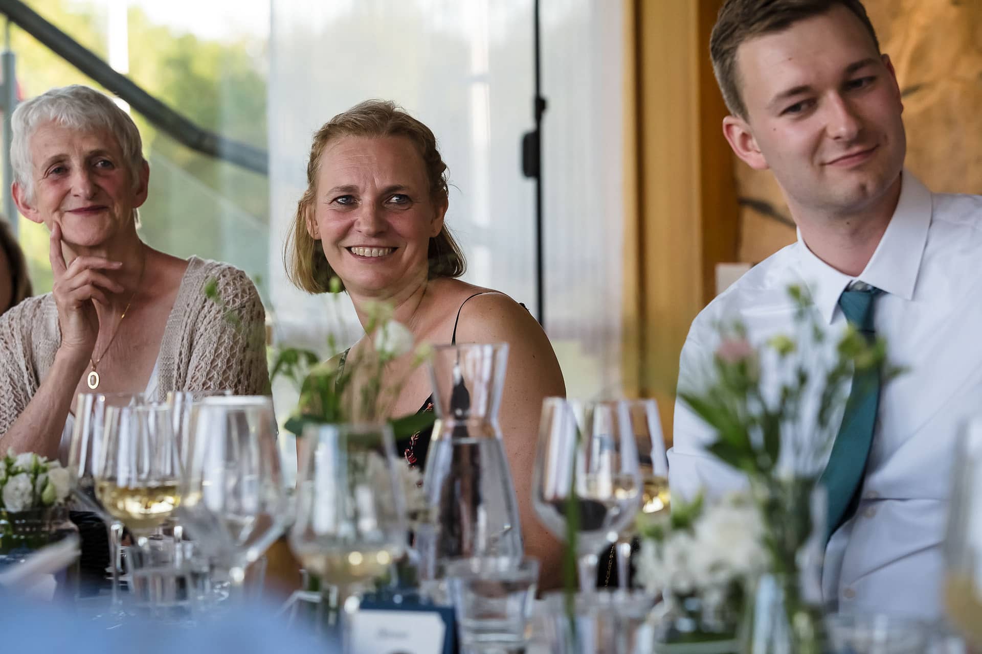 Bröllop middag på Bokskogen Golfklubb: brud sister tal